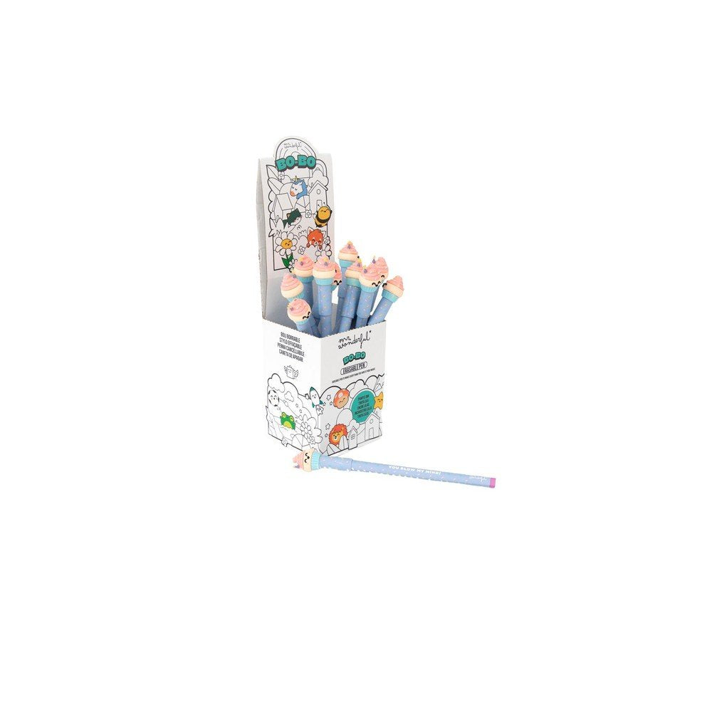 Bolígrafo borrable Bo-Bo Cupcake Mr Wonderful, pack 12 unidades
