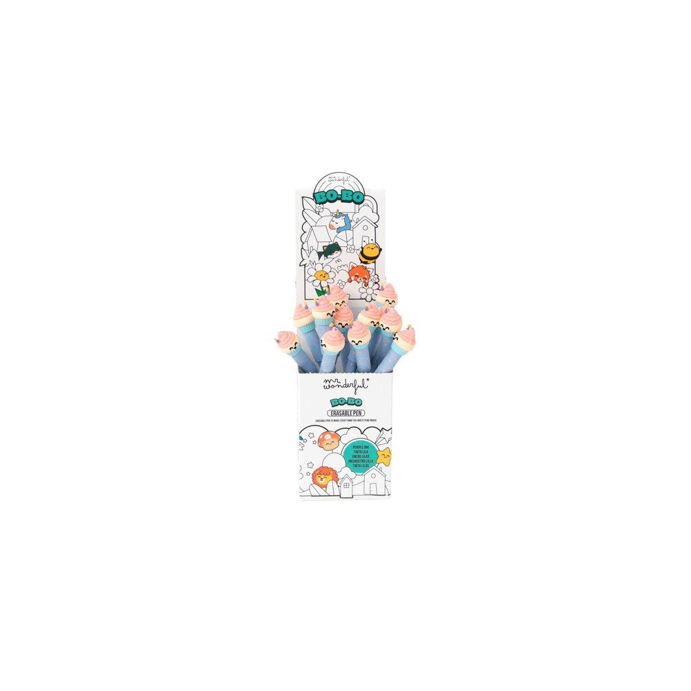 Bolígrafo borrable Bo-Bo Cupcake Mr Wonderful, pack 12 unidades