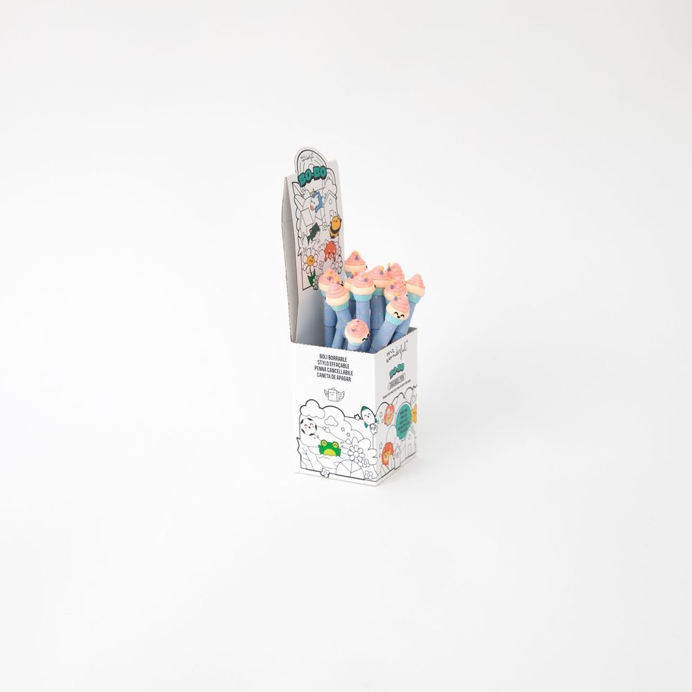 Bolígrafo borrable Bo-Bo Cupcake Mr Wonderful, pack 12 unidades