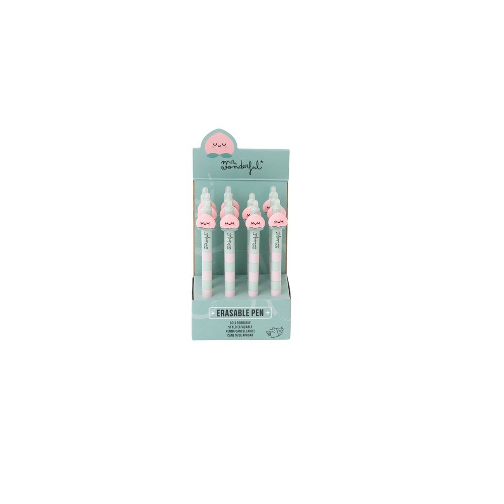 Bolígrafo borrable melocotón Mr Wonderful, pack 12 uds