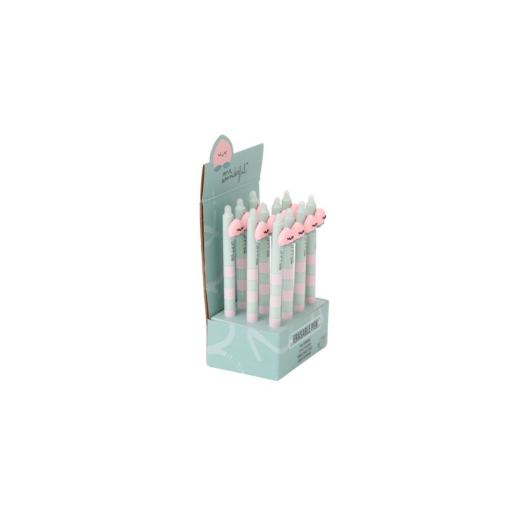 Bolígrafo borrable melocotón Mr Wonderful, pack 12 uds