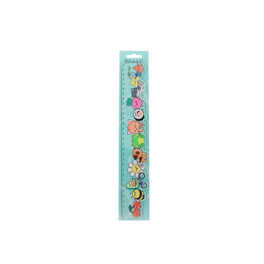 REGLA 30CM - SILUETA PERSONAJES MR, WONDERFUL | 1 UNIDADES | (MR WONDERFUL)