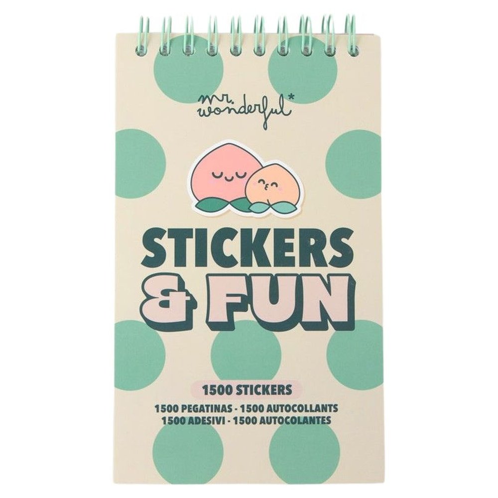 Bloc de Pegatinas Transparentes Stickers & Fun MR WONDERFUL Imagen principal del producto