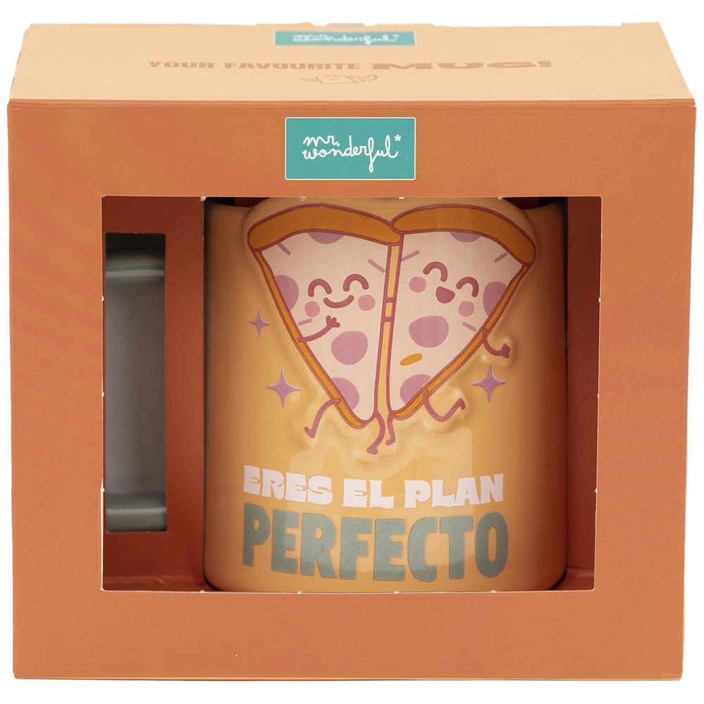 Taza 3D Pizzas Eres el Plan Perfecto MR Wonderful Imagen principal del producto