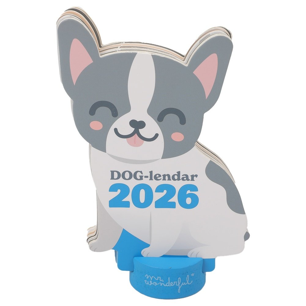 Calendario de Sobremesa 2026 con Peana Bulldog MR Wonderfull Agendas Imagen principal del producto