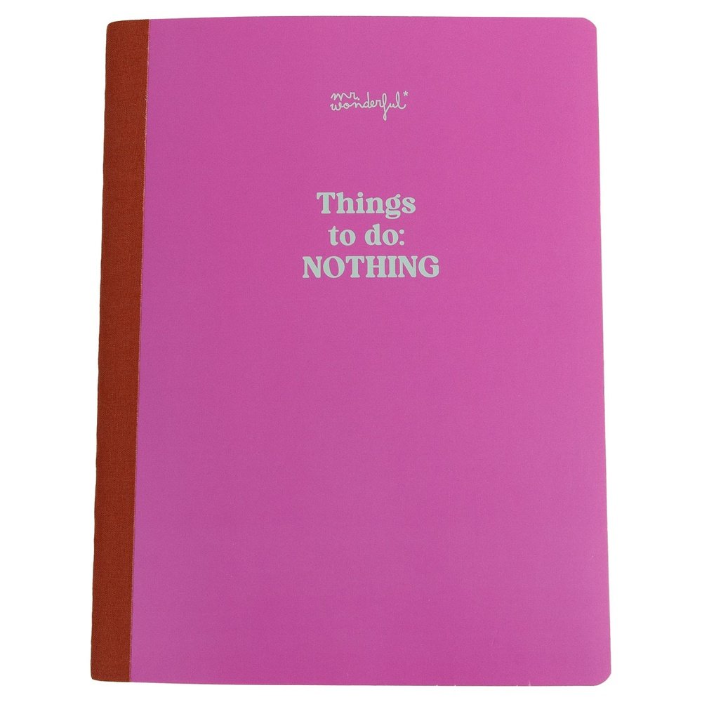 Libreta A5 Things to Do Nothing MR Wonderful Imagen principal del producto