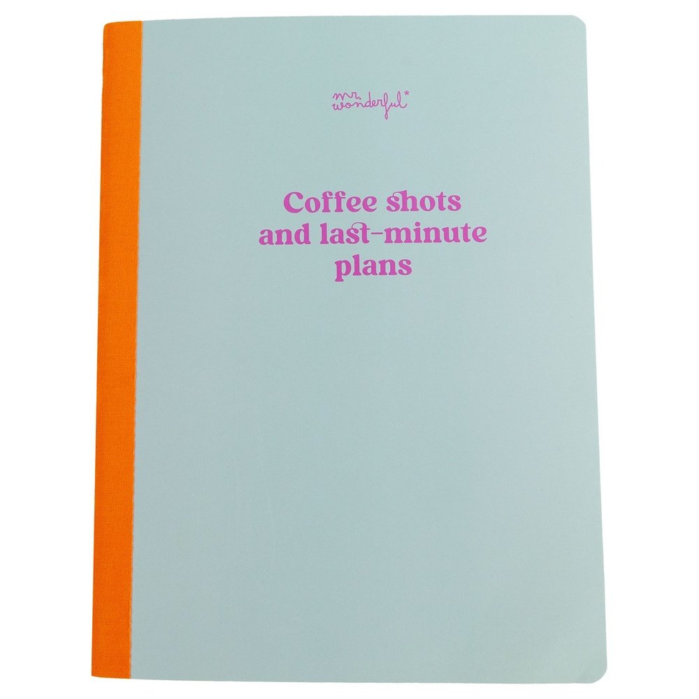Libreta A5 Coffee Shots and Last-minute Plans MR WONDERFUL Imagen principal del producto