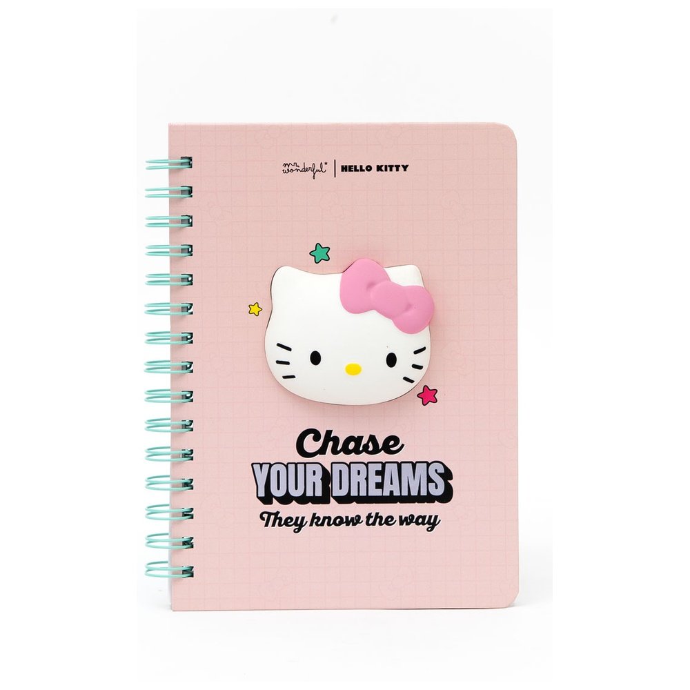 Libreta A5 con Squishy Hello Kitty Marca Mr Wonderful
