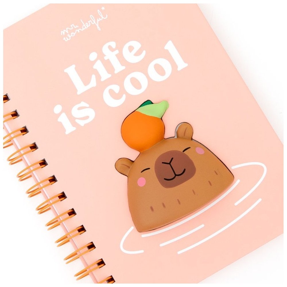 Libreta A5 3D Squishy Capibara Mr Wonderful