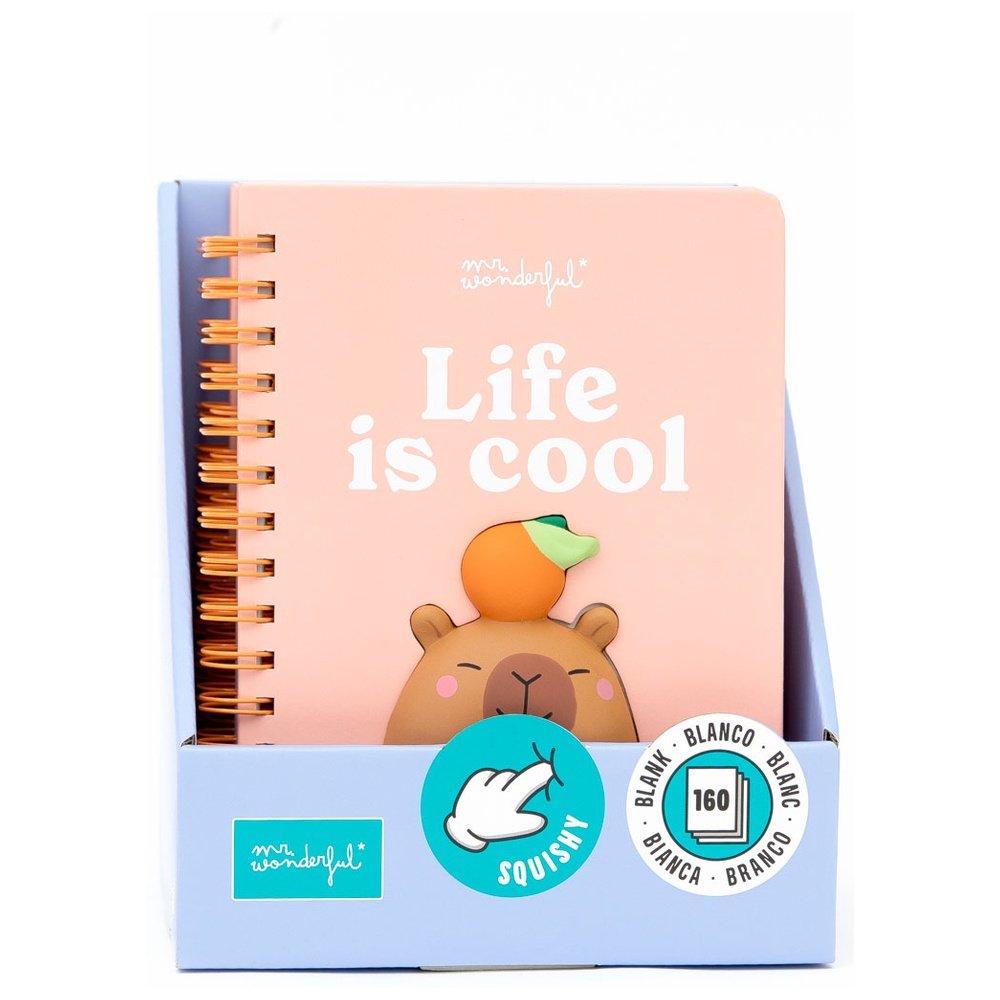 Libreta A5 3D Squishy Capibara Mr Wonderful