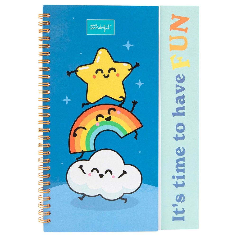 Libro de colorear y pegatinas It's Time to Have Fun MR Wonderfull Imagen principal del producto