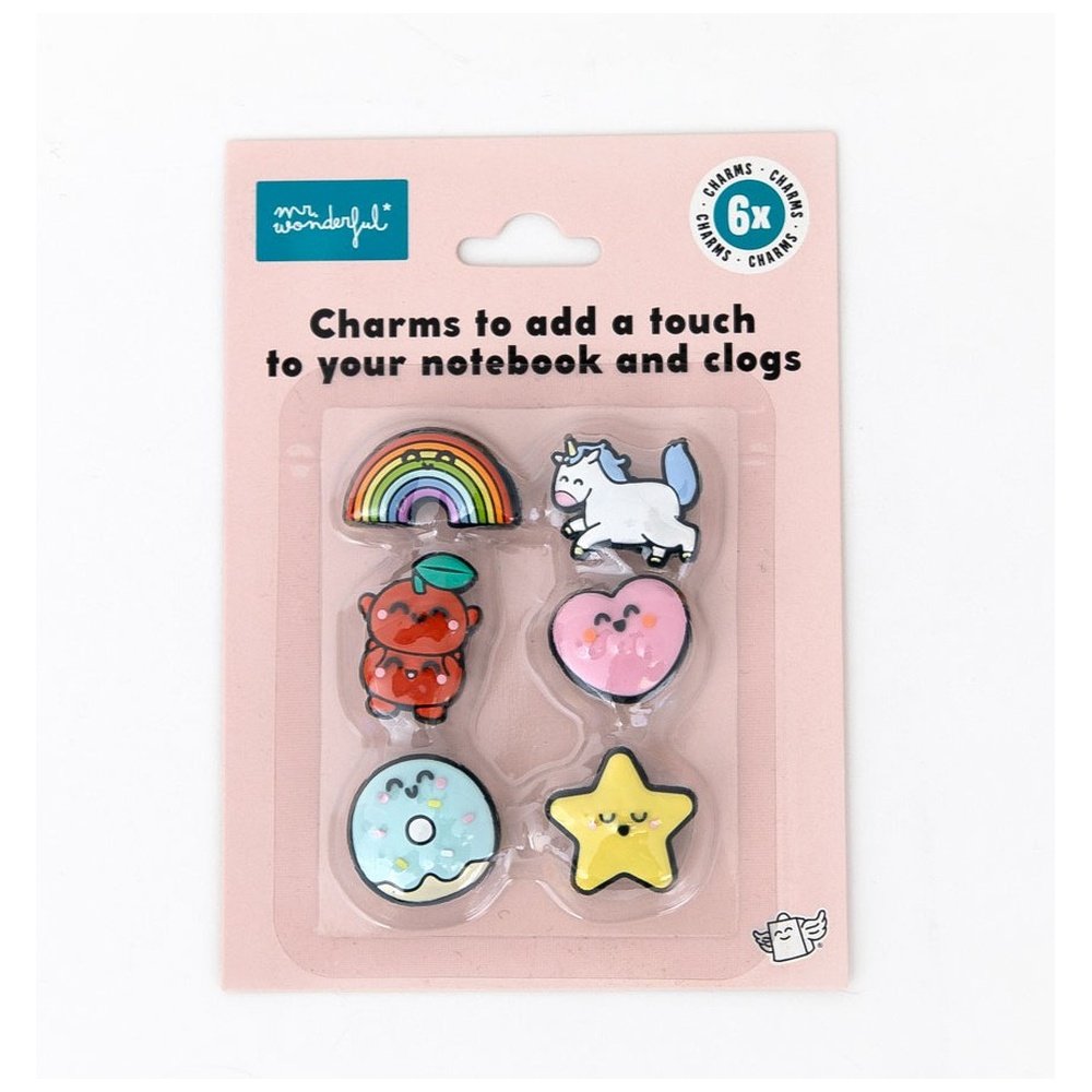 Charms arcoiris unicornio corazón estrella rosquilla cereza MR Wonderful Imagen principal del producto