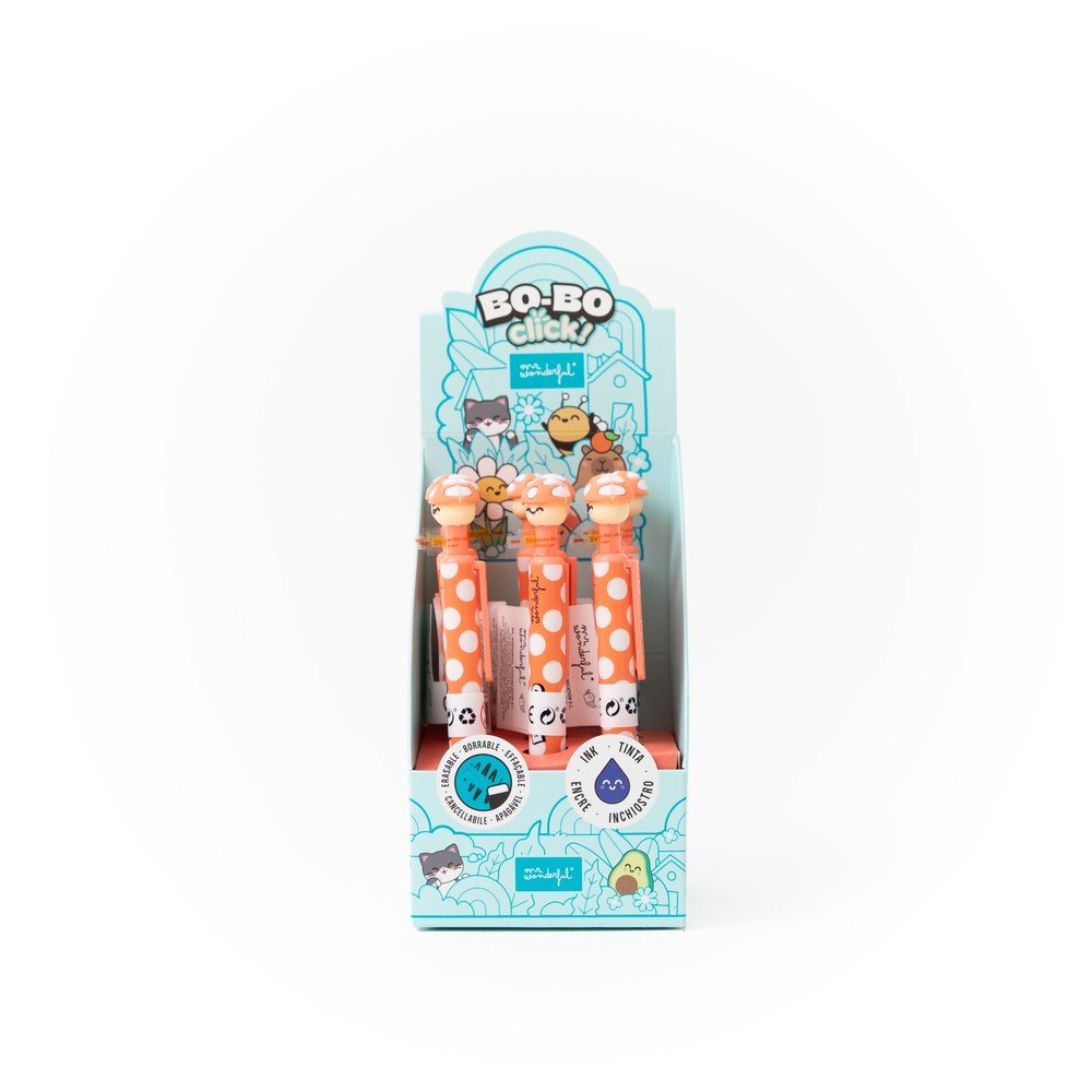 Bolígrafo Borrable Bo-Bo Click Mr. Wonderful, pack 9 uds.