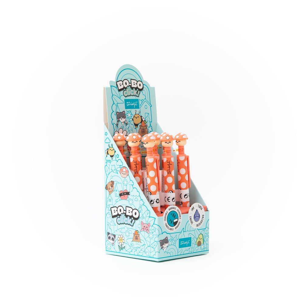 Bolígrafo Borrable Bo-Bo Click Mr. Wonderful, pack 9 uds.