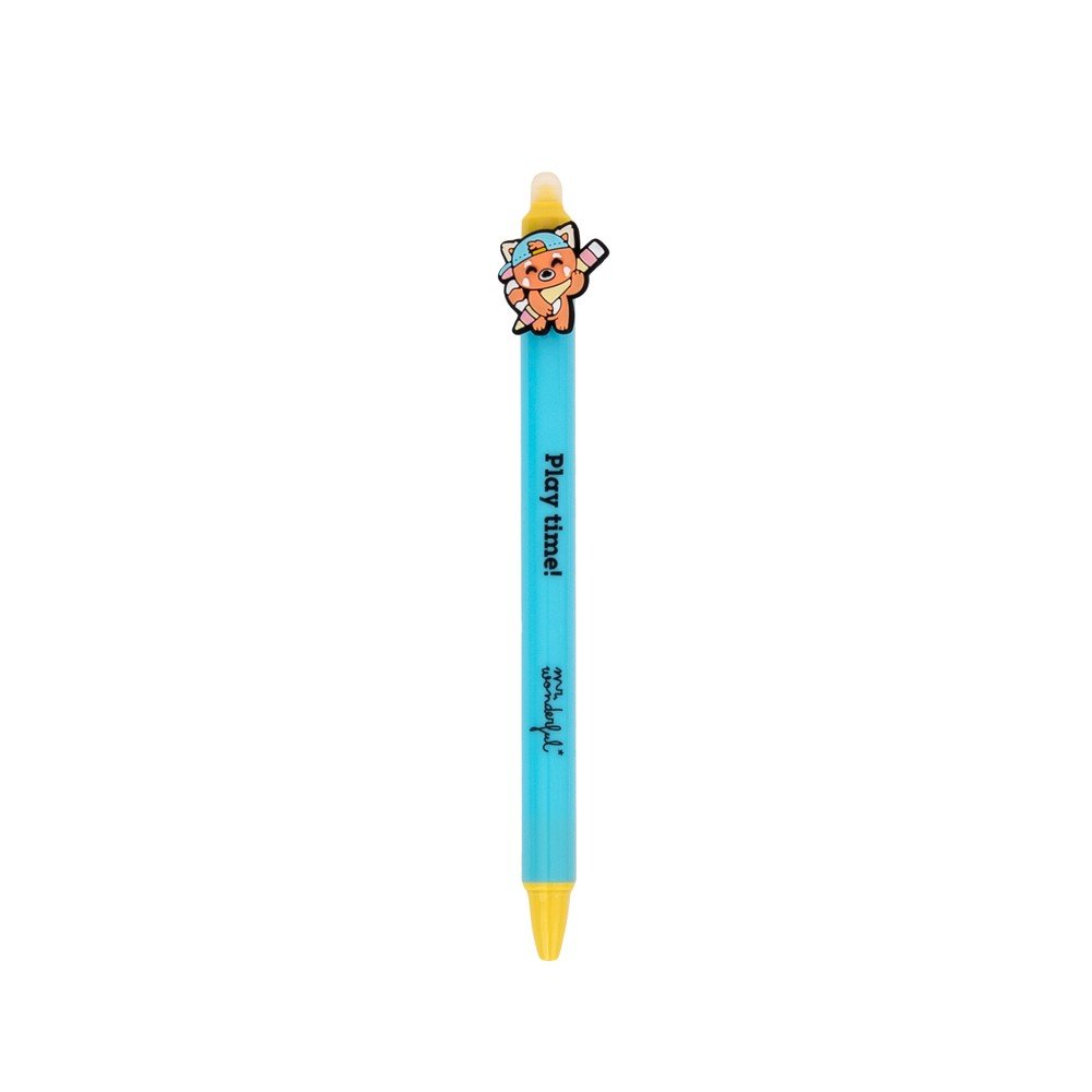 Bolígrafo borrable charm panda rojo Mr Wonderful, pack 12 ud