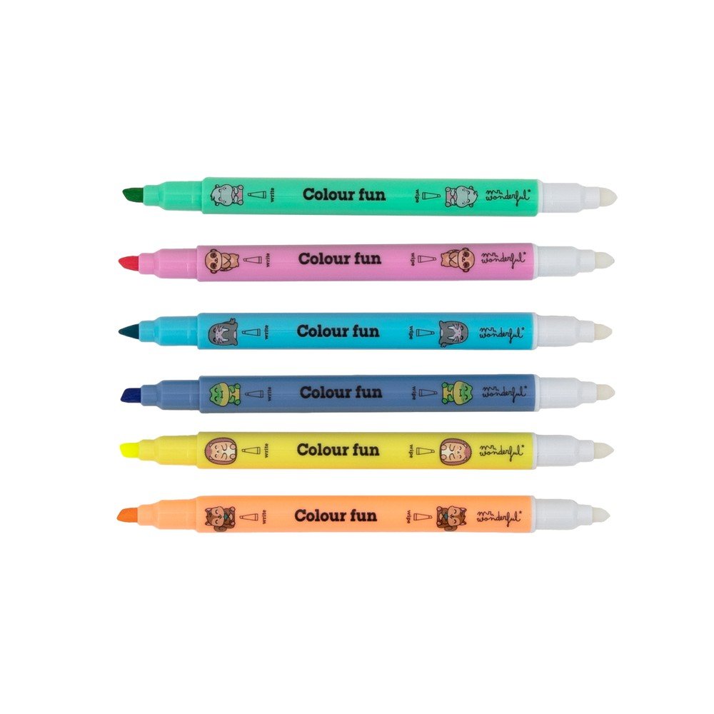 Set de 6 subrayadores borrables Wonder