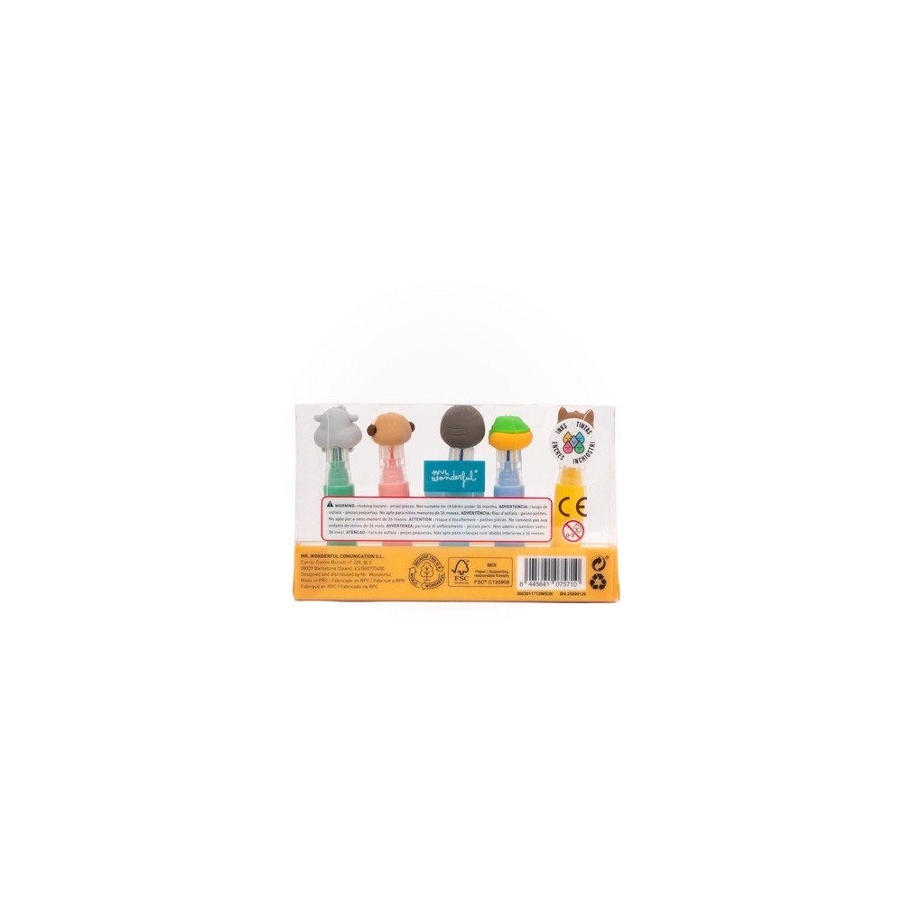 Set de 5 minisubrayadores Wonder Comic Mr Wonderful