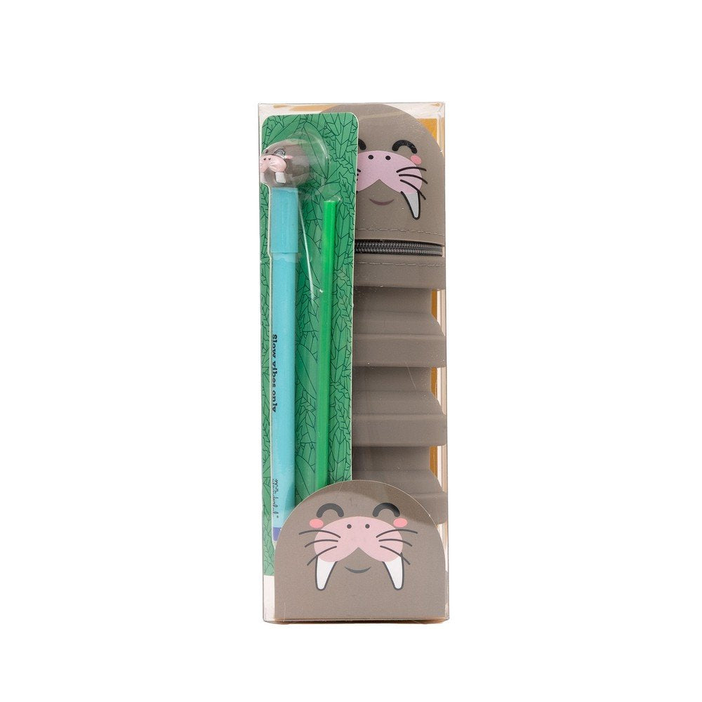 Estuche silicona extensible y bolígrafo borrable Bo-bo Morsa MR Wonderful