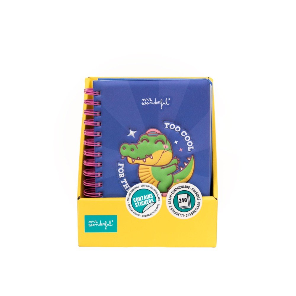 Libreta A5 portada cocodrilo Mr Wonderful
