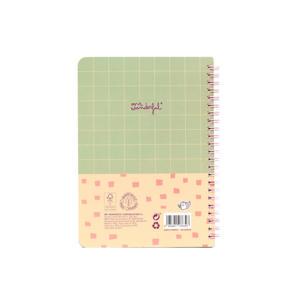Libreta A5 Erizo Just Me and My Bubble Tea - Mr Wonderful