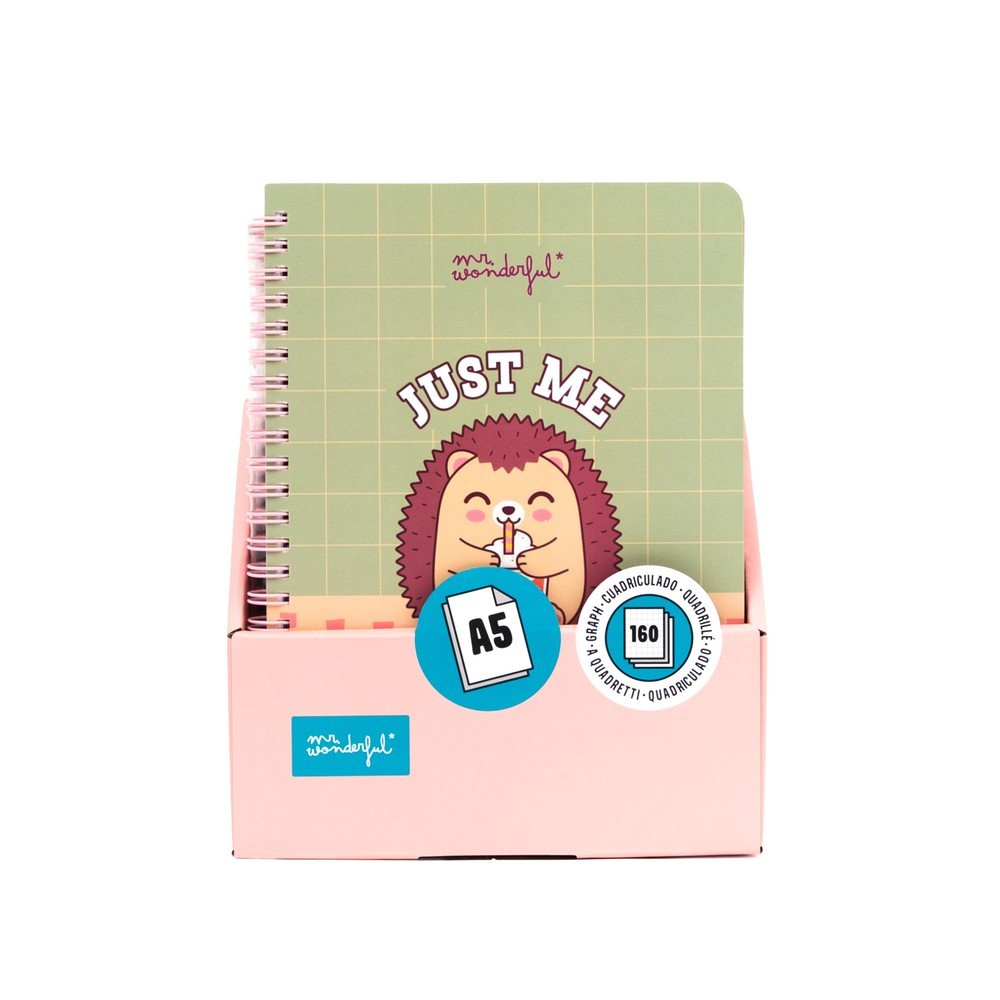 Libreta A5 Erizo Just Me and My Bubble Tea - Mr Wonderful