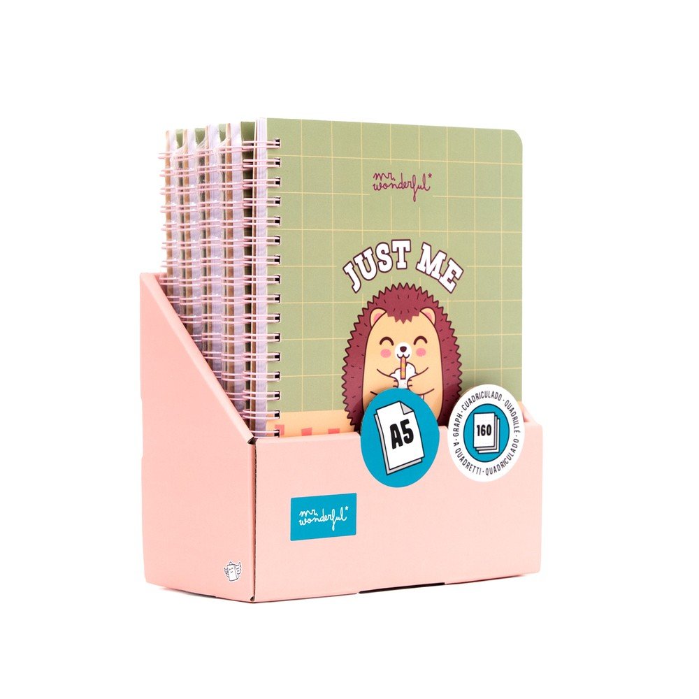Libreta A5 Erizo Just Me and My Bubble Tea - Mr Wonderful