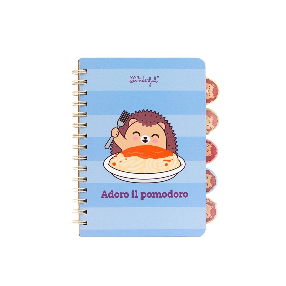 Libreta A5 con Separadores Erizo Adoro Il Pomodoro MR Wonderful Imagen principal del producto