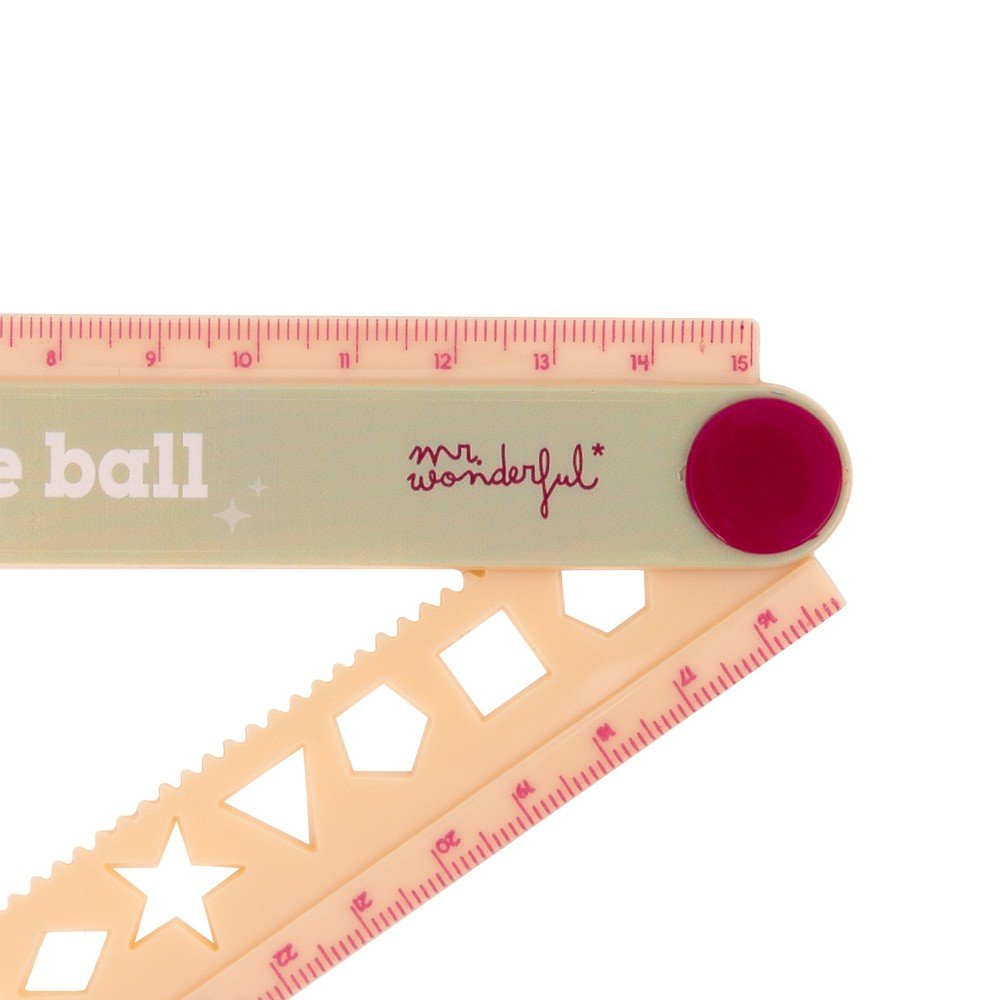 Regla plegable 30 cm MR WONDERFUL, pack 12 unidades