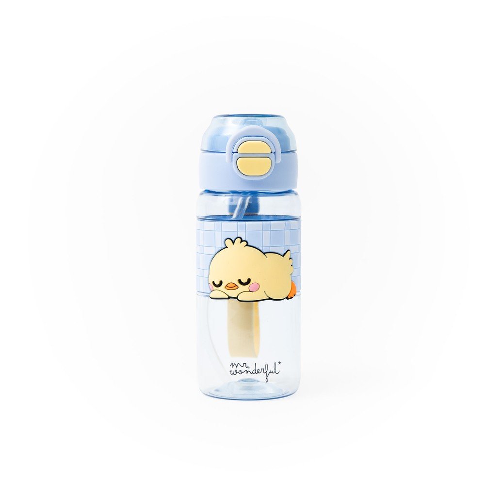 Botella Tritan 600 ml con Pajita Lazy Pollito Big Dreams MR Wonderful
