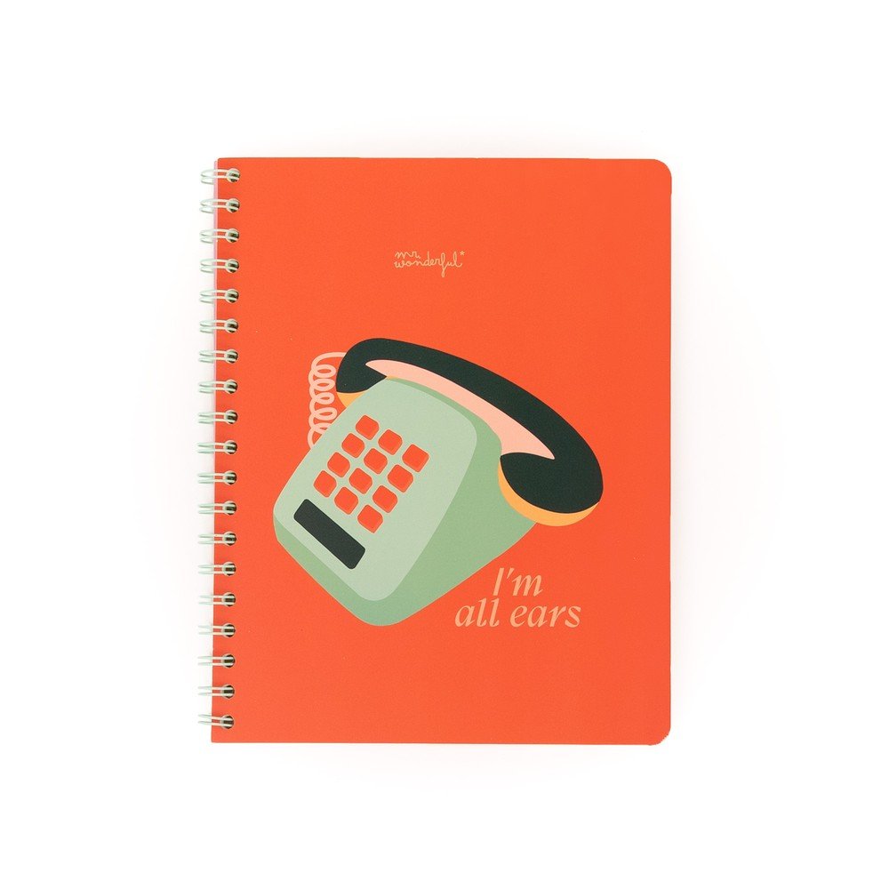 Libreta A5 100H Horizontal y Pegatinas I'm All Ears MR Wonderful Imagen principal del producto