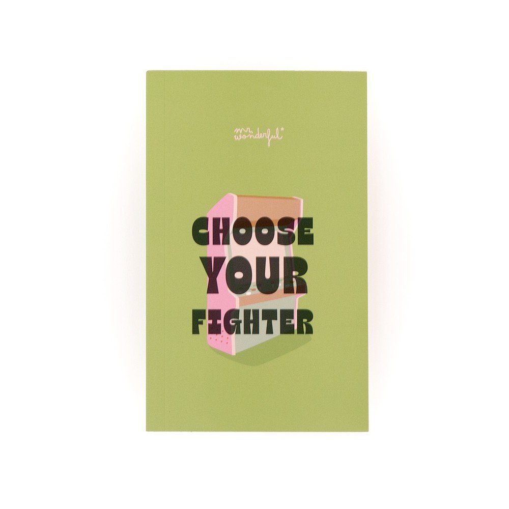 Cuaderno A5 240H Liso Choose Your Fighter MR Wonderful Imagen principal del producto