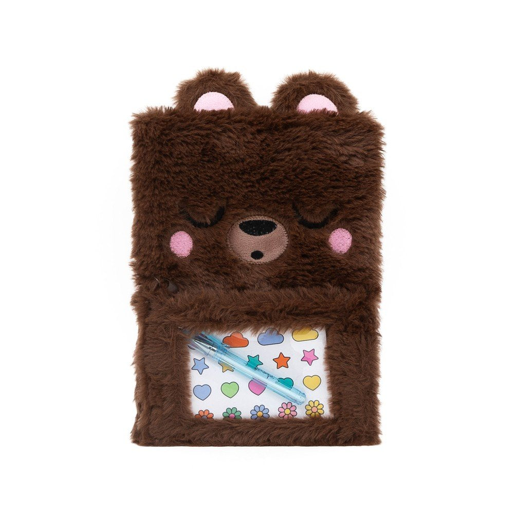 Libreta A5 160H Liso Peluche Bolsillo y Extras Lazy Osito MR Wonderful Imagen principal del producto