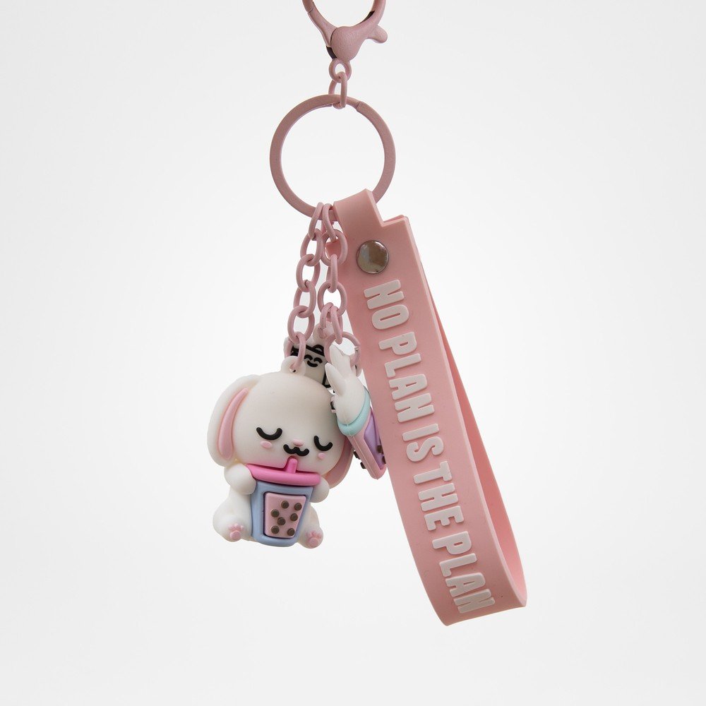 Llavero con Charms Lazy Conejito No Plan is the Plan MR Wonderful