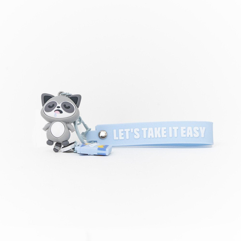Llavero con Charms Lazy Mapache Let’s Take It Easy Marca MR Wonderful Imagen principal del producto