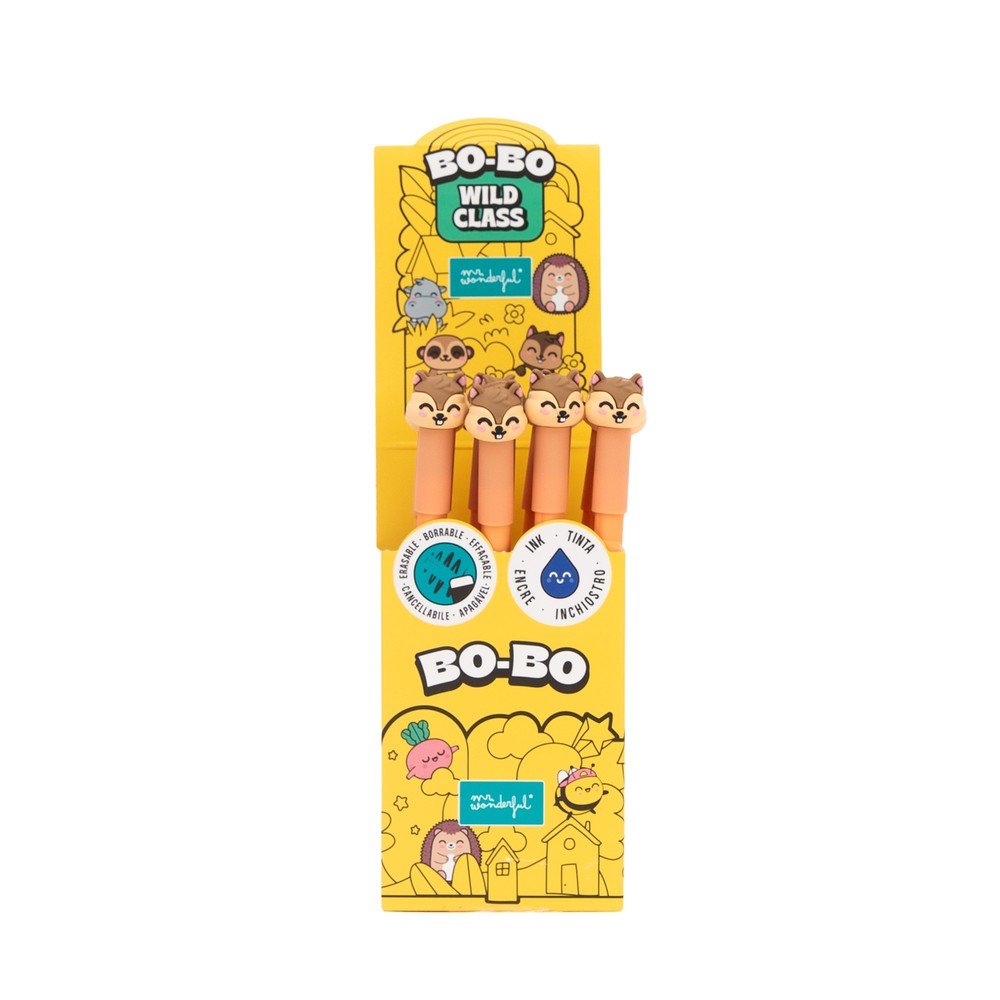 Bolígrafo borrable Bo-Bo Ardilla Mr. Wonderful, pack 12 unidades