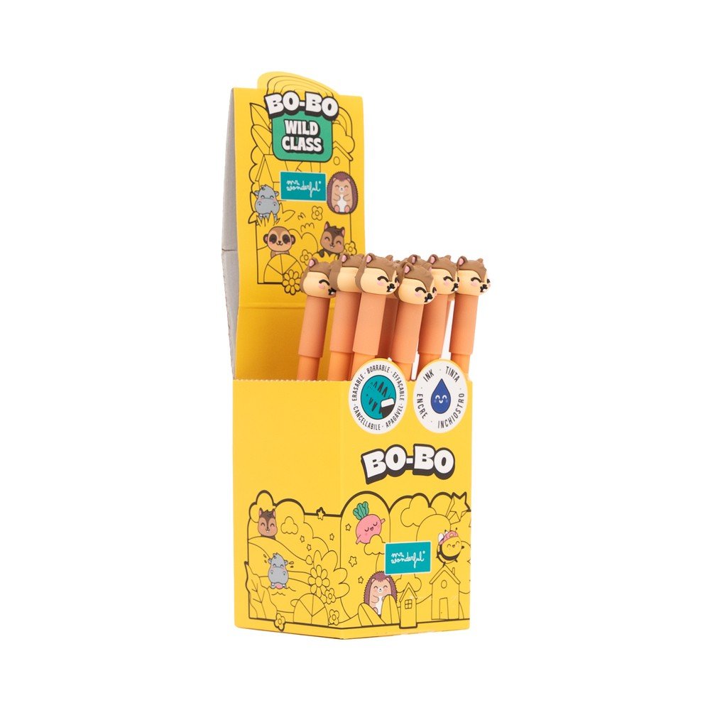 Bolígrafo borrable Bo-Bo Ardilla Mr. Wonderful, pack 12 unidades