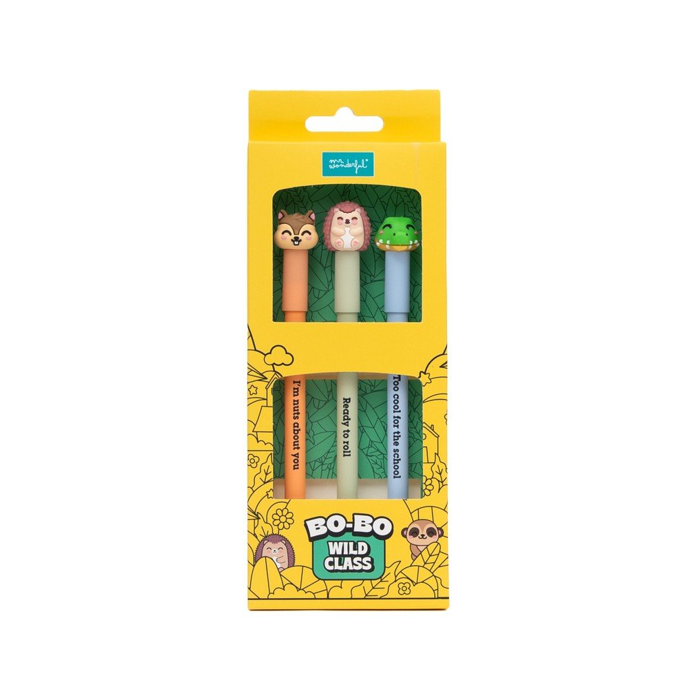 Set de 3 bolís borrables Bo-Bo Mr Wonderful
