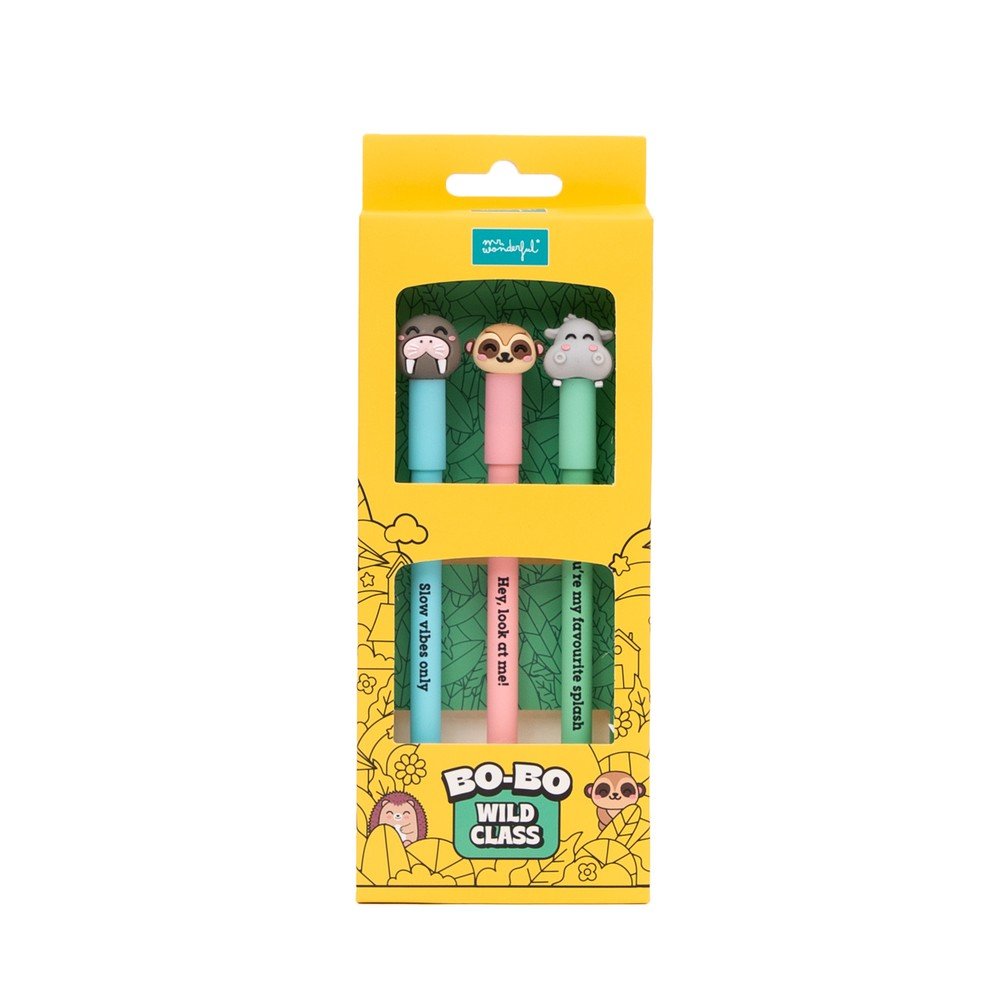 Set 3 bolígrafos borrables Bo-Bo Mr Wonderful