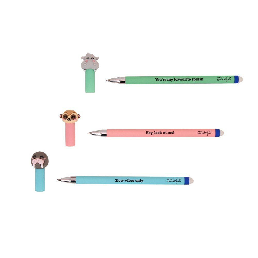 Set 3 bolígrafos borrables Bo-Bo Mr Wonderful