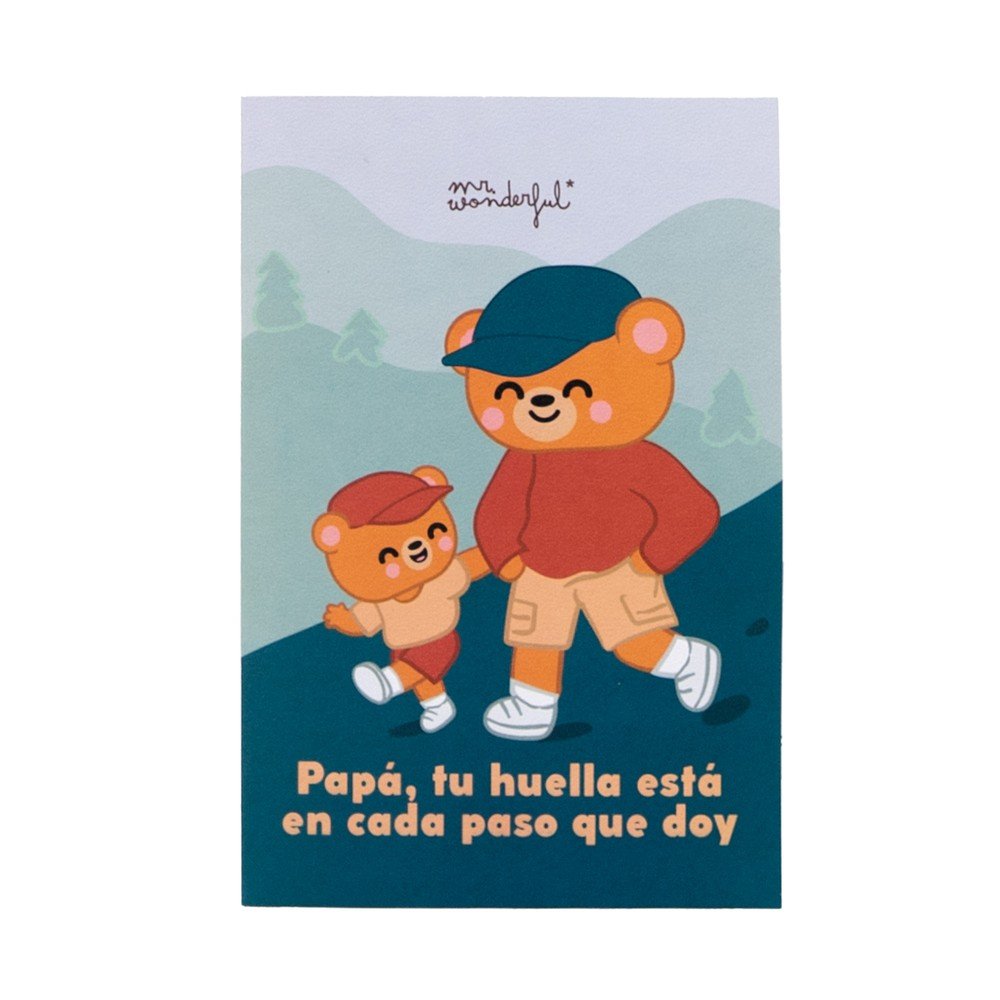 Postal Papa Tu Huella Esta en Cada Paso Que Doy MR Wonderful Imagen principal del producto