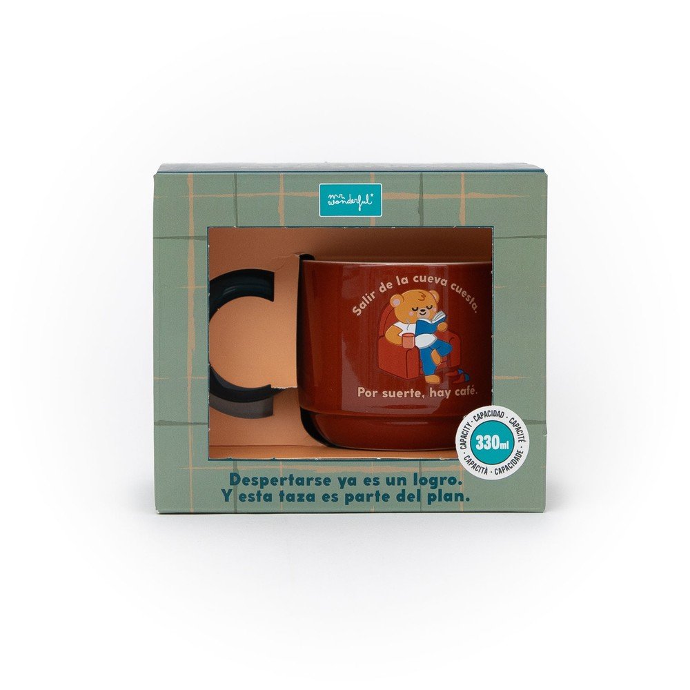 Taza Apilable Salir de la Cueva Cuesta. por Suerte, Hay Ca Imagen principal del producto