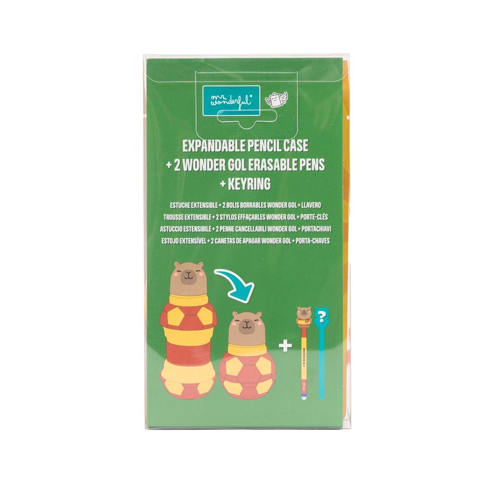 Portatodo extensible pelota Mr Wonderful + 2 bolígrafos