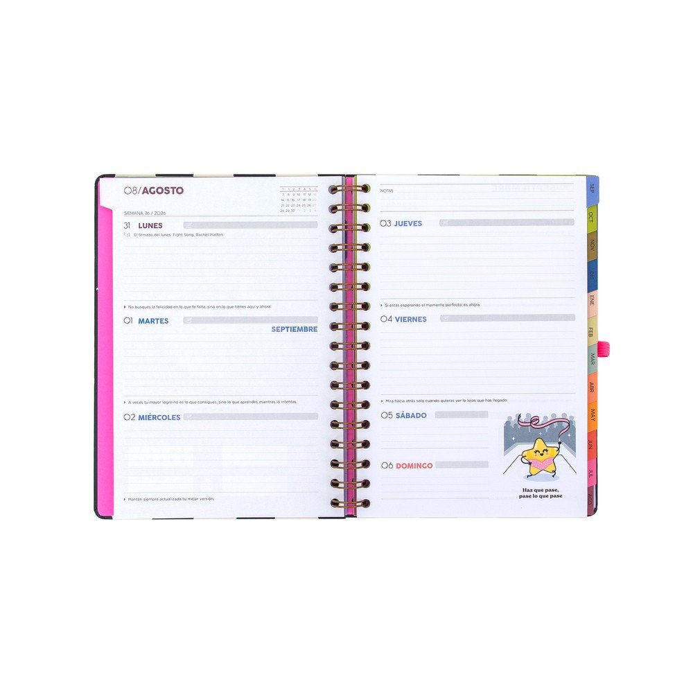 Agenda Escolar 2026-2027 Semana Vista Mr Wonderful