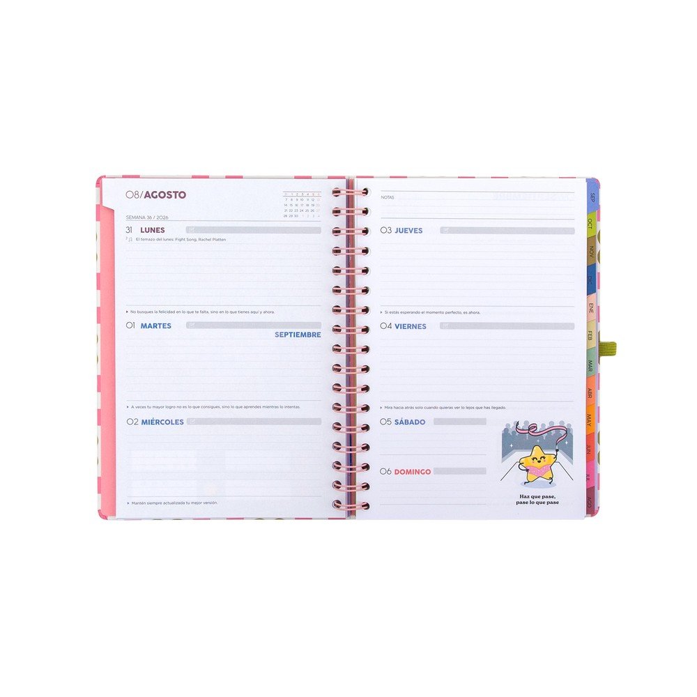 Agenda escolar 2026-2027 Mr. Wonderful semana vista