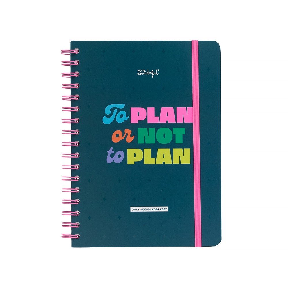 Agenda Basic Escolar 2026-2027 Semana Vista to Plan Or Not MR Wonderfull Agendas Imagen principal del producto