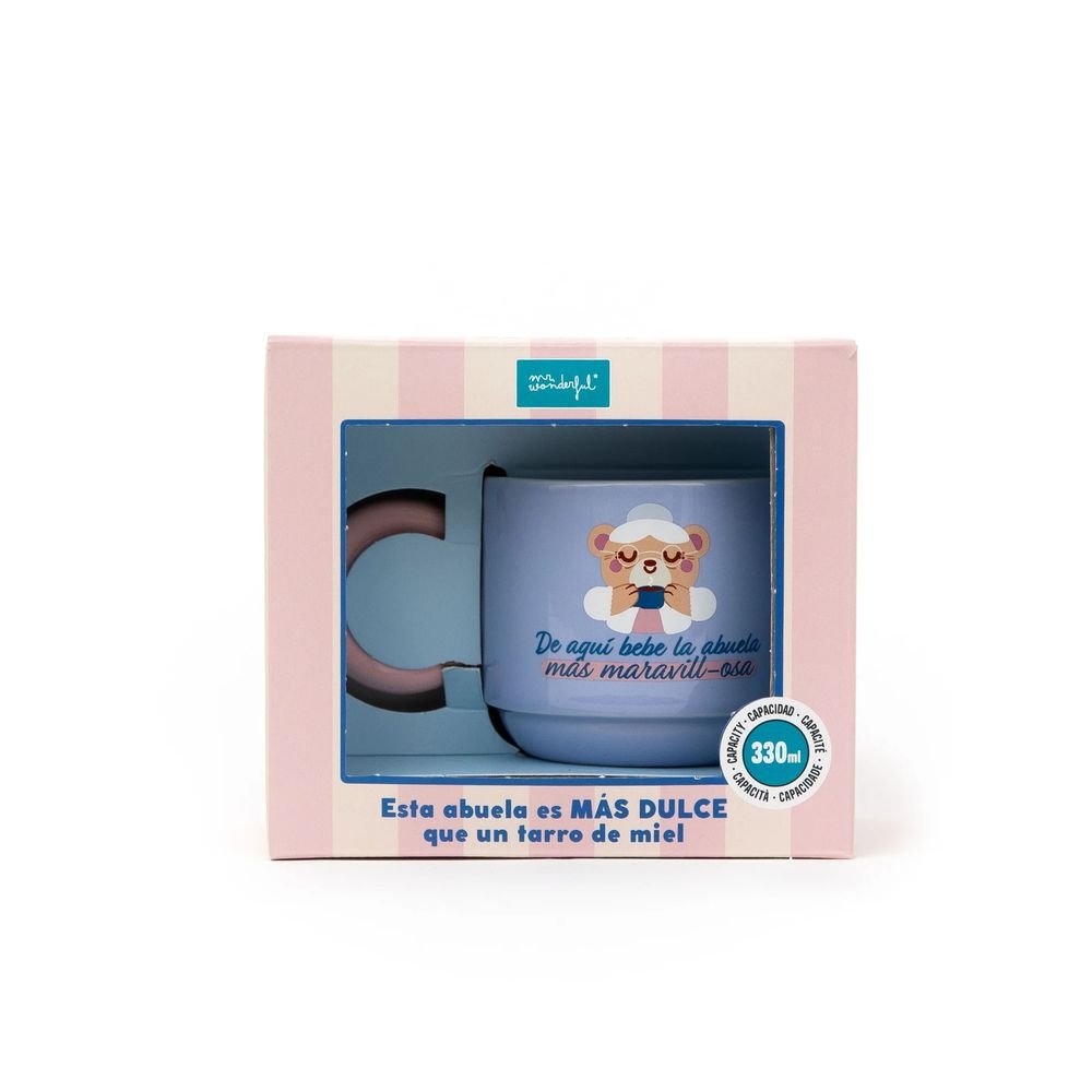 Taza Apilable de Aqui Bebe la Abuela Mas Maravillosa Imagen principal del producto