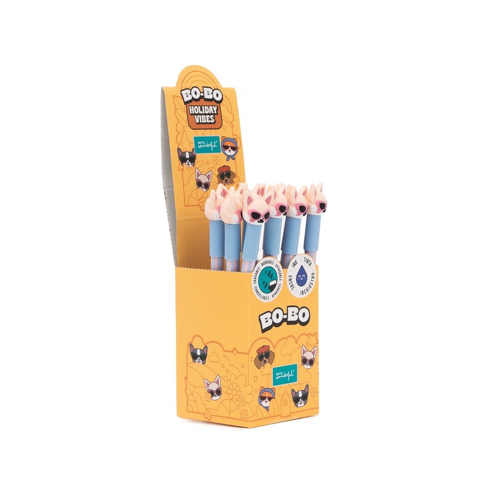 Bolígrafos borrables Bo-Bo Chihuahua, pack 12 uds.