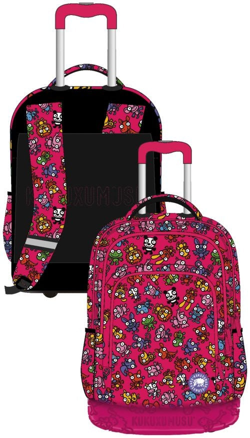 Mochila escolar triple con ruedas Pitikis Magnus Kukuxumusu Imagen principal del producto