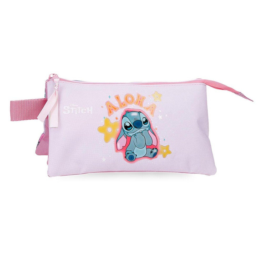 Estuche Triple Stitch You & Me Marca Joumma Bags 12 cm x 22 cm morado