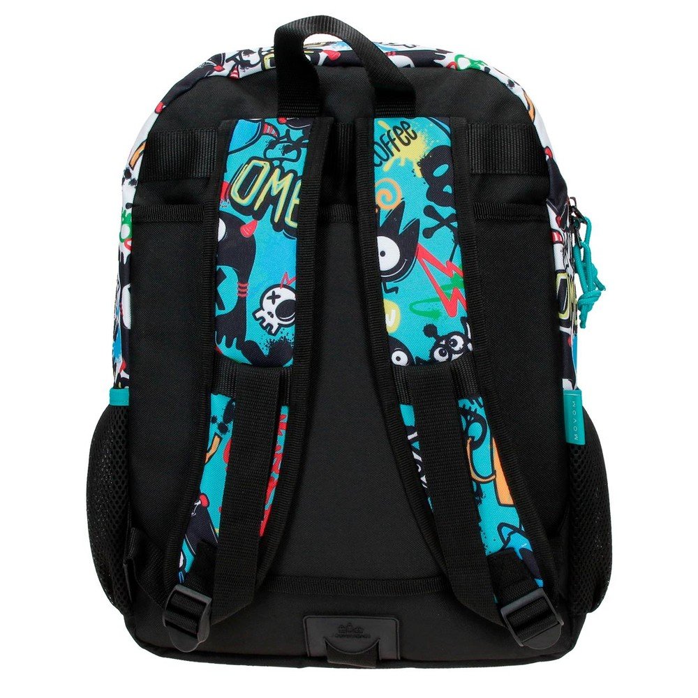 Mochila infantil Movom Monsters negro 38 cm